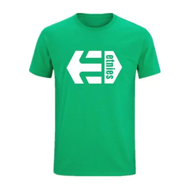 Irish Green-B Новая Однотонная футболка Etnies, Мужская черная и белая хлопковая футболка, летняя модная футболка для скейтборда, футболка для мальчиков, футболка для скейта, топы - Цвет: Irish Green-B