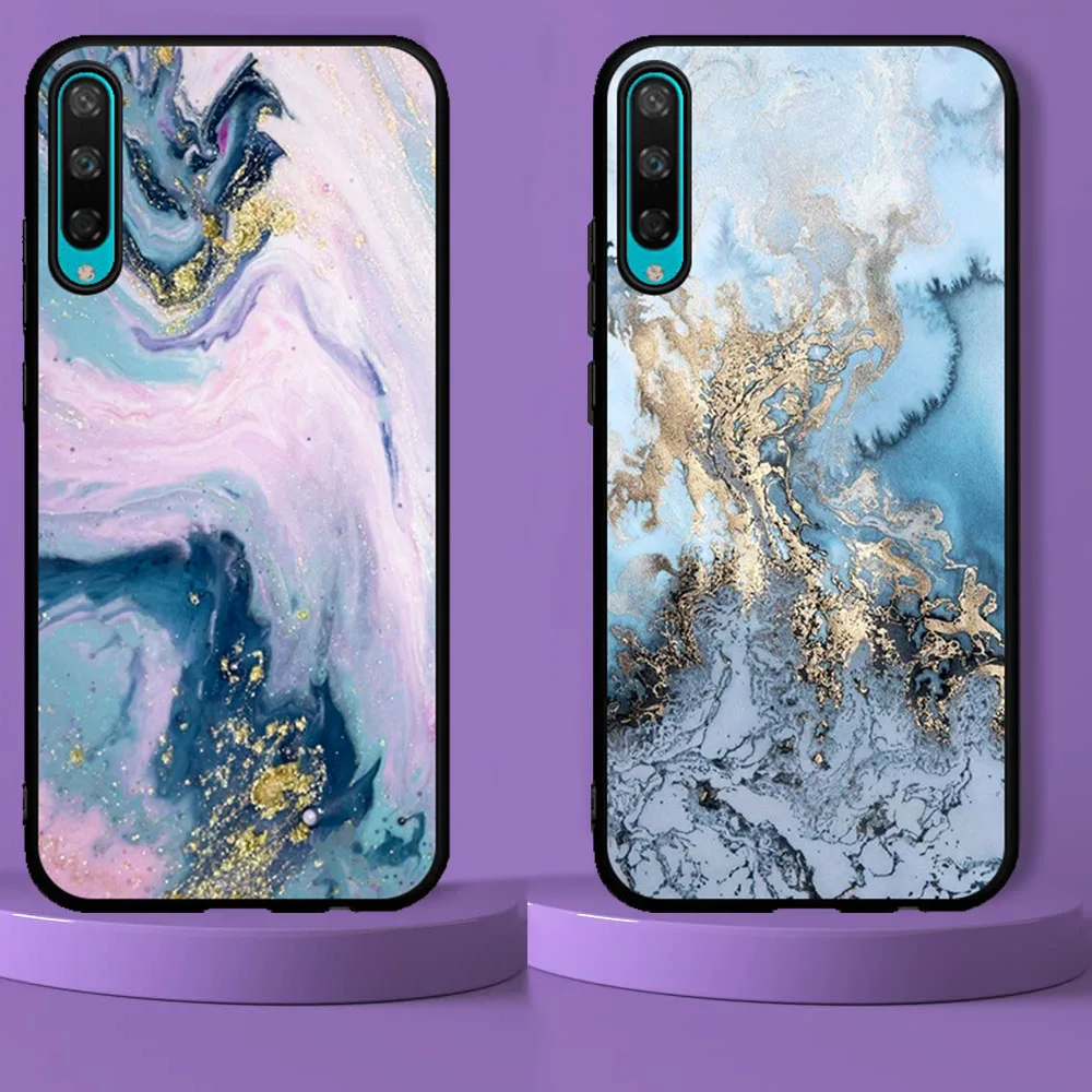 

For Huawei Honor 8 Lite 8X 8C 9X 9 10 Lite 20 Pro V20 10i 20i 8S 8A Soft TPU Silicone funda Geometric Marble cover phone case