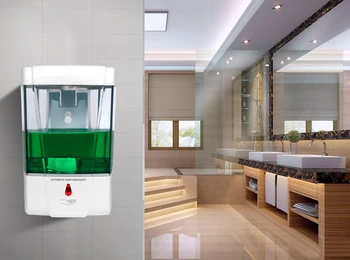 

700ml Automatic Soap Dispenser Touchless Sensor Hand Sanitizer Touch-free Detergent Dispenser Wall Mounted or Kitchen Bathroom