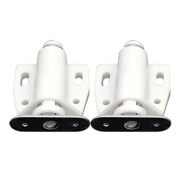 DRELD 2pcs Cabinet Stopper Strong Magnetic Push to Open Touch Catch Stop Quiet Damper Buffer Kitchen Cupboard Door Hardware