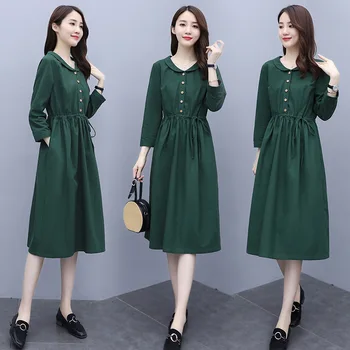 

L Autumn Dress Waist Hugging Slimming Summer 2020 New Style Female Floral