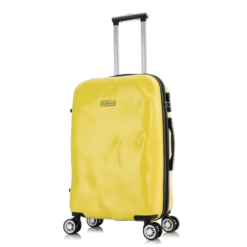 Nouveau bagage à roulettes de voyage, valise d'avion, bagage à roulettes de  20 24, jaune
