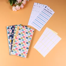 Lot de 26 enveloppes économiques créatives à 6 trous, avec feuilles de Budget et étiquettes autocollantes, portefeuille organiseur de coupons 