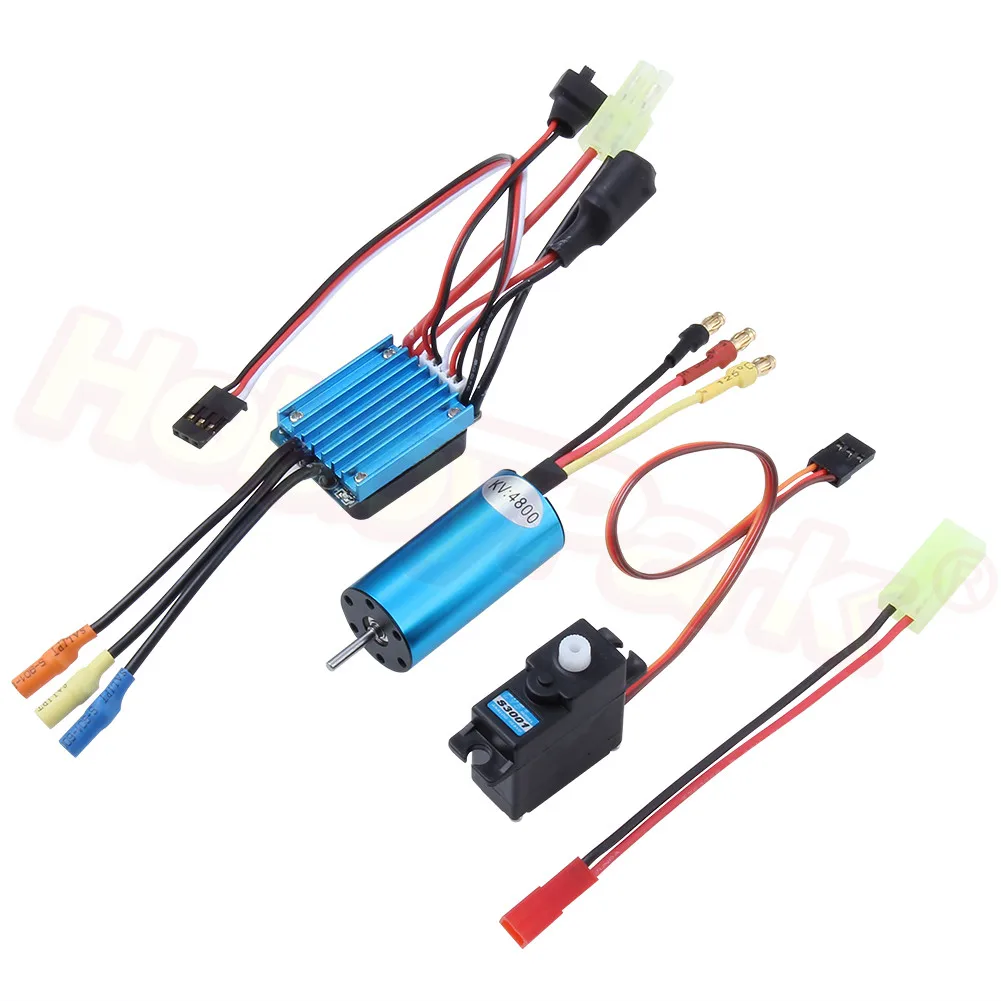 Набор бесщеточного двигателя 4800KV & 25A ESC + сервопривод для WLtoys 1/18 RC Car A959 A949 A969 A979 K929