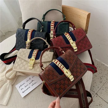 

WOMEN'S Bag 2019 New Style Luxury Handbags Women Bags Designer Shoulder Fashion Simple Versatile Hand Fashion Square Sling Bag