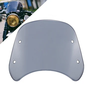 

Motorcycle Smoke 7" Vintage Headlight Windshield Instrument visor Wind Deflector Protector For Benelli Leoncino 250 500 Trail