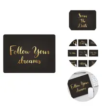 

Mouse Cushion Durable No Odor Easy to Clean Attractive Golden Letters Mousepad for Computer Mousepad Mouse Mat