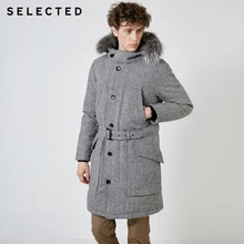 Отборная мужская зимняя куртка с лисой, клетчатый водонепроницаемый пуховик, длинное теплое пальто, мужская зимний одежда пальто S | 418412590