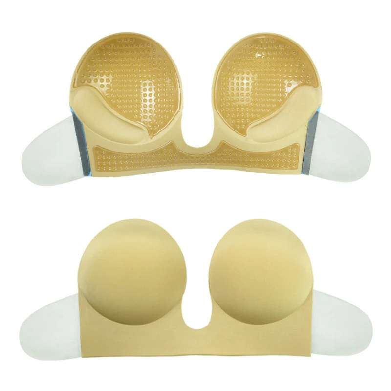 

New 2019 Backless Plunge Bra Strapless U Shape Adhesive Silicone Invisible Push Up Bra Women Sexy Nude Seamless Stick Wire Free