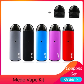 

New arrival Pod system medo kit 500mah built-in battery with 2ml capacity 1.3ohm pod E-CIG vs justfog minifit /justfog q16