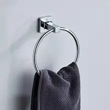 Portable Towel Racks Round Aluminium Towel Holder Rings Wall Mounted andToilet Paper Holder Bathroom Accessories Anti-Rust