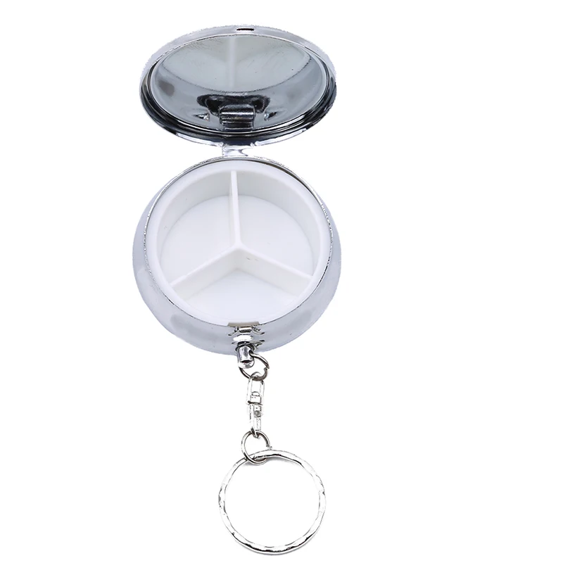 Модный брендовый серебристый компактный круглый металлический держатель для