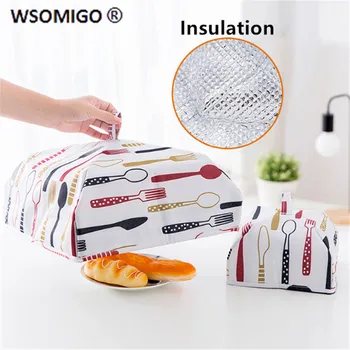

WSOMIGO Kitchen Accessories Foldable Cover Dish Cover Meal Insulation Cover Aluminum Foil Food Cover Kitchen Gadget Dust Cover-D