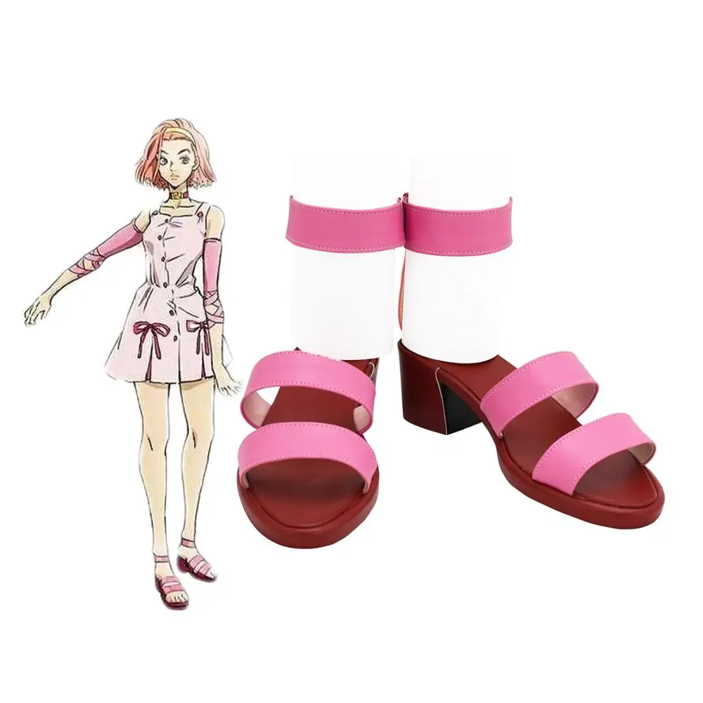 

JoJo's Bizarre Adventure Reimi Sugimoto Cosplay Shoes Pink Sandals Custom Made Any Size