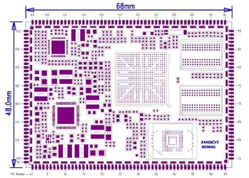 X6818 основная плата A53 Восьмиядерный S5P6818 основная плата 68*48 мм Плата AXP228