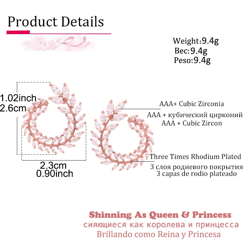 Женские серьги гвоздики с фианитами в виде ветки|brand stud earrings|fashion earringsstud earrings |