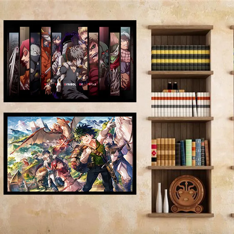 

My Hero Academia Wall Poster boku no hero academia Prints Japanese Manga Anime Boy Girl Silk Art Picture Room Wall Decor