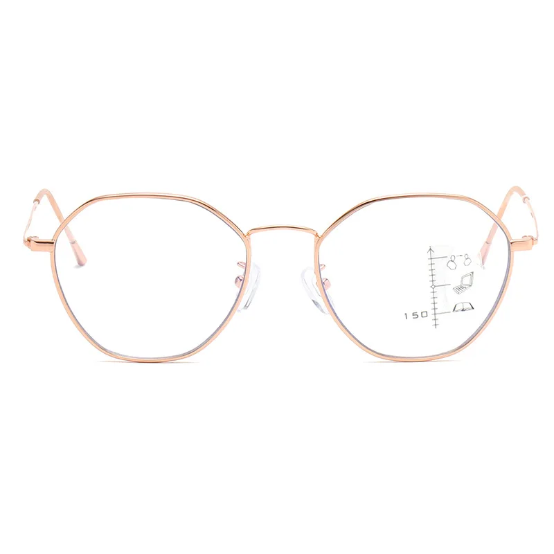 Rosegold Anti-blue Progressive Multifocal Reading Glasses Women Smart Zoom Elderly Eyewear Men Protable Presbyopic Glasses 5