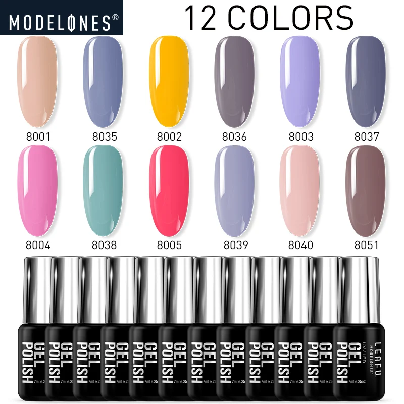 10 Modelones, 12 шт./лот, набор гелей для ногтей, впитывающий Гель-лак для ногтей, стойкий лак для ногтей, розовый цвет, серия, требуется базовое верхнее покрытие - Цвет: 10