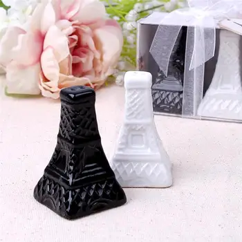 

Spice Bottle Set Ceramic Eiffel Tower Seasoning Container Wedding Party Favor Salt Sugar Bottle