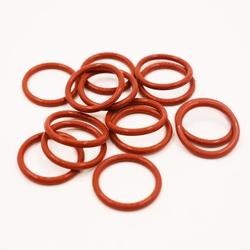 

Red Silicon Rubber 2.4mm Thickness O Rings Seals Washer 7-180mm Outside Diameter VMQ O Shaped Rings Washer Gaskets