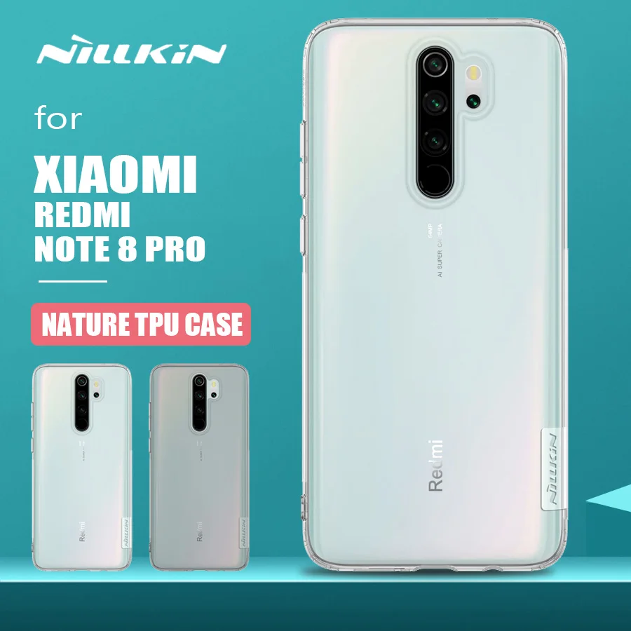 Чехол Nillkin для Xiaomi Redmi Note 9S 9 8T 8 Pro Max мягкий ТПУ чехол телефона Прозрачная
