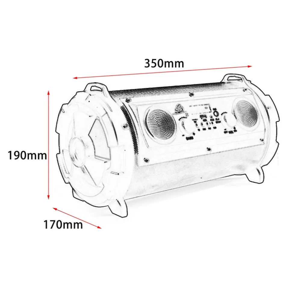 Portable 15W LCD Wireless Bluetooth Speaker FM Transmitter Support TF Card AUX Super Bass Subwoofer Stereo Music Player FreeShip