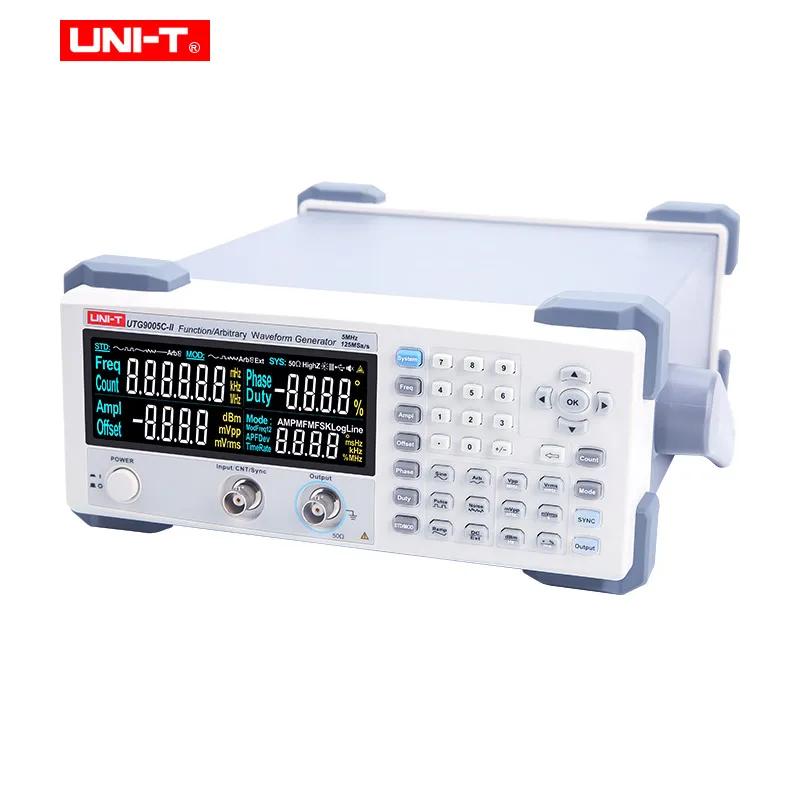 UNI-T UTG9005C-II функция/генератор сигналов произвольной формы; 5 МГц полоса пропускания канала, 125 мс/с частота дискретизации, USB связь