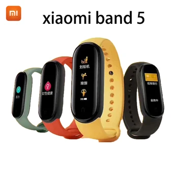 

Xiaomi Mi Band 5 Smart Bracelet 4 Color Touch Screen Miband 5 Wristband Fitness Blood Oxygen Track Heart Rate Monitor Smartband