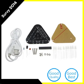 

Electronic DIY Kit Touch Control Full Color 5MM LED Triangular Pyramid diy electronics
