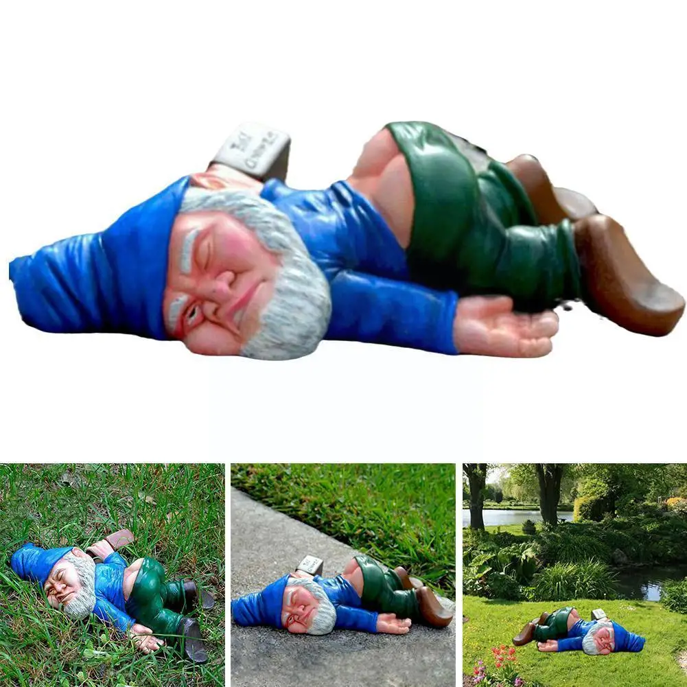 Funny Gnome Resin Figurines Garden Decoration Villa Home Statue