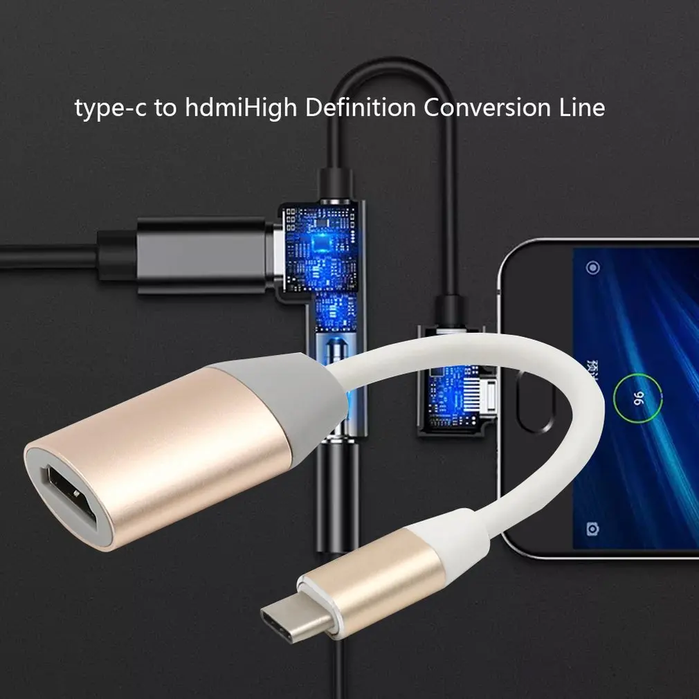 Профессиональный 4K 30 Гц разрешение USB-C к HDMI конвертер портативный тип-c к HD устройства адаптер для Macbook samsung huawei LG