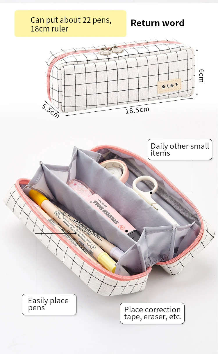 1 шт. большой емкости квадратный кавайный пенал свежий школьный рулон карандашей сумка для девочек школьные офисные принадлежности