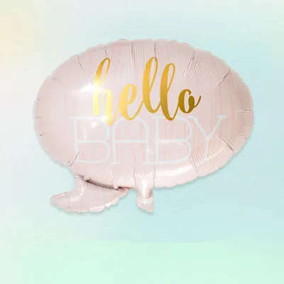 Большой размер 55*106 см звено розовое золото Hello Baby фольгированный шар детский душ 1 день рождения украшение шары надувные воздушные шары - Цвет: pink