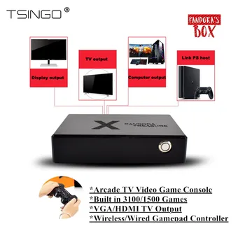 

TSINGO Mini Arcade Pandora Box 3D Video Game Console HDMI Output 3160/1500 Games Moonlight Treasure Box Retro Arcade Game Player