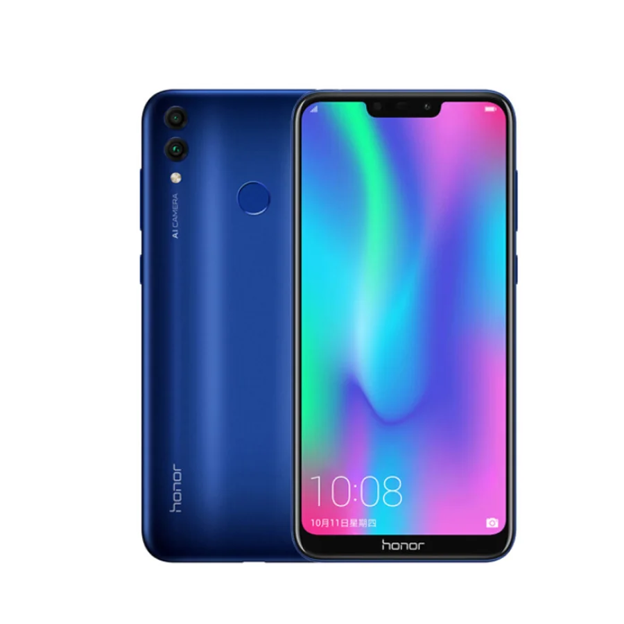 honor 8C Global rom 6.26in распознавание лица, Восьмиядерный процессор Snapdragon 632, фронтальная камера 4000 МП, двойная камера заднего вида, мАч, 3 слота для карт - Цвет: Синий