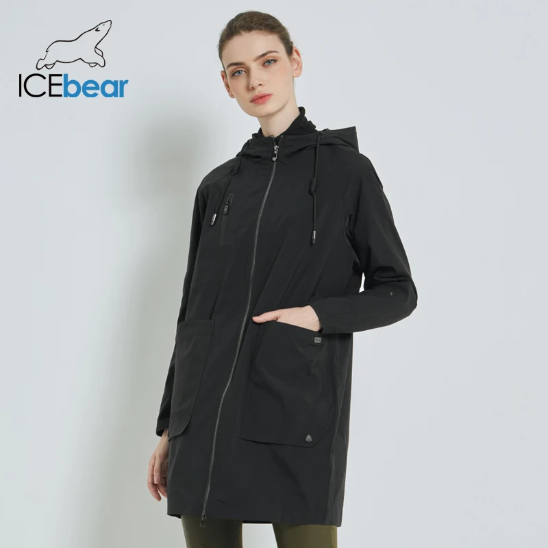 ICEbear Новинка Женский Тренч Женская мода с длинными рукавами дизайнерские женские пальто весеннее Брендовое повседневное пальто GWF18006D