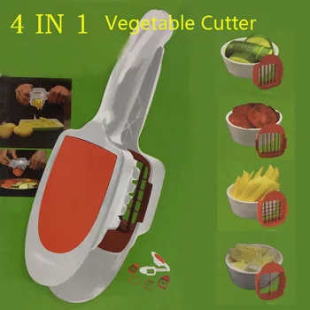 

4 In 1 Vegetable Cutter Kitchen Multi-function Twist Shredder Fruit Potato Carrot Manual Slicer Grater Peeler Grater Tool