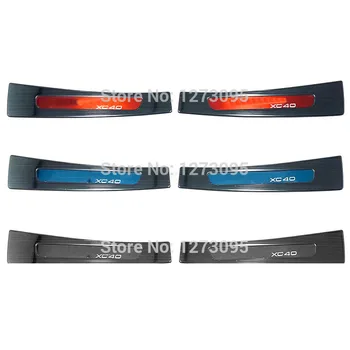 

For Volvo XC40 Exterior Rear Trunk Bumper Protector Sill Trim Tail Trunk Guard Pedal Stainless Car Accessories 2017 2018 2019