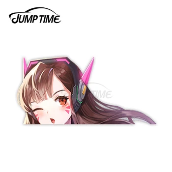 

Jump Time Overwatch D.Va (Hana Song) 13 6.3 Big Head Anime Peeker Vinyl Decal Waifu Kawaii Girl Car Stickers