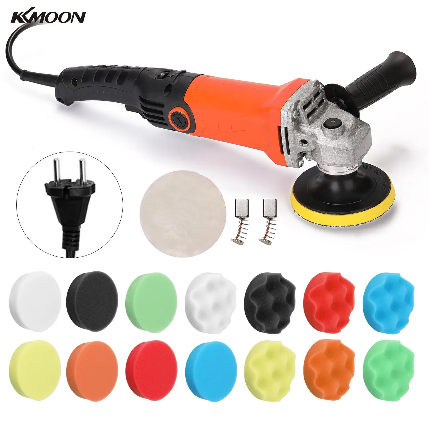 KKMOON Adjustable Speed 1200W 220V Electric Car Polisher Waxing Polishing Machine Automobile Furniture Polishing Tool Kits