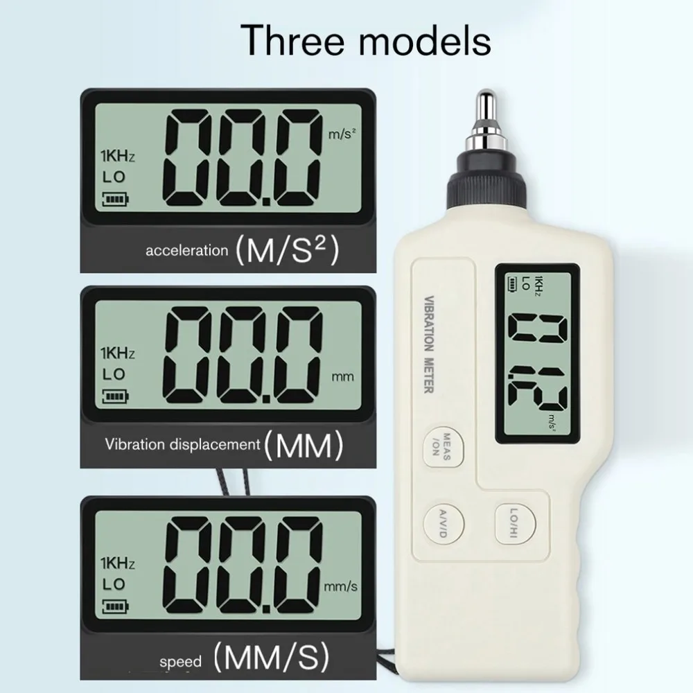 Handheld Digital Vibration Meter Analyzer VM-63A Vibrator Tester Vibrometer Acceleration/Velocity/Displacement Measurement