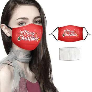 

Face Mask with filters Adult Unisex Fashion Christmas Anti-pollution Adjustable Washable Face Mask mascarillas маска защитная