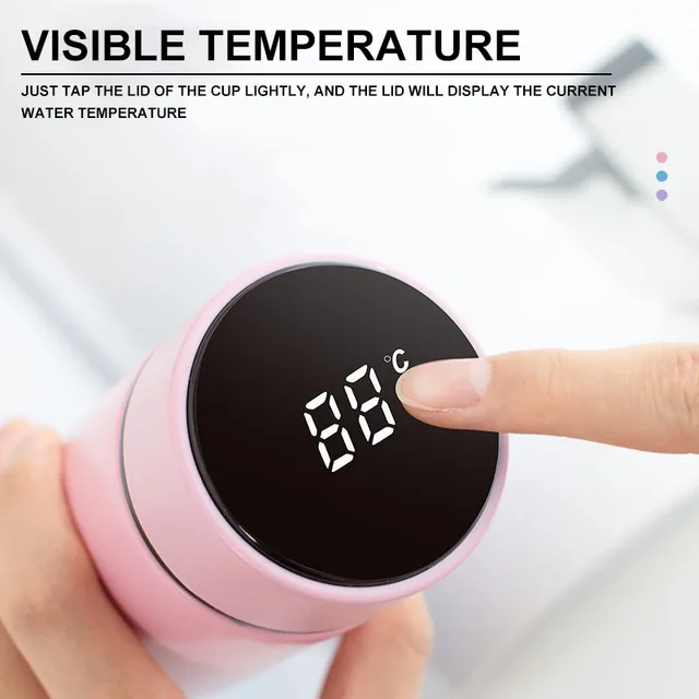 500ml Thermo Bottle Thermal Cup Vacuum Flasks Stainless Steel Thermos for Tea Cover LED Smart Temperature Display Water 6