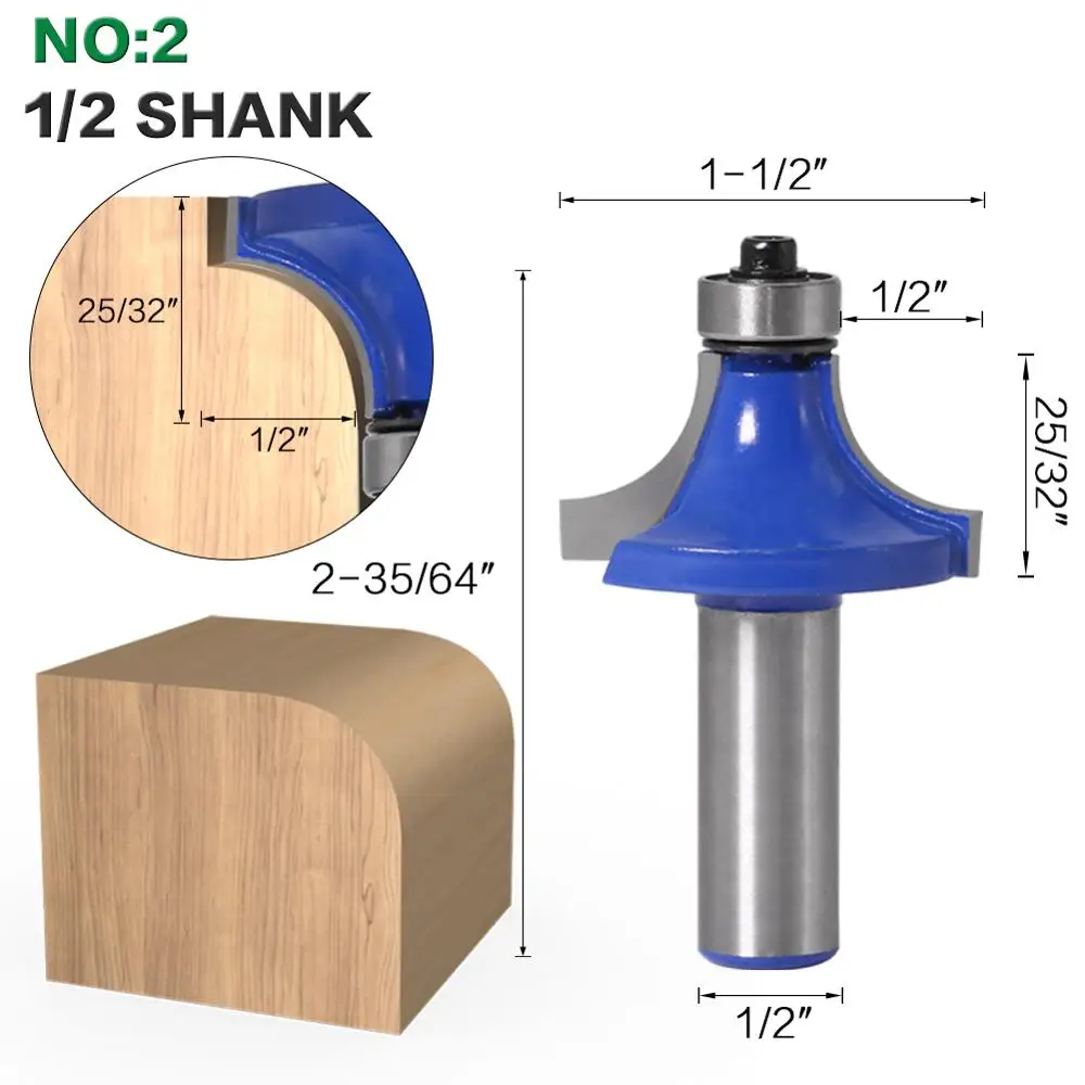 1pcs12mm shank 1/2