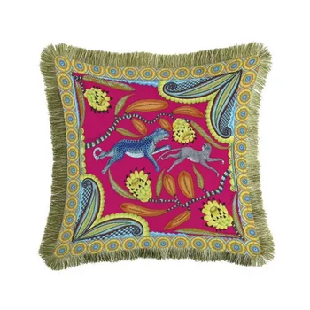 

New House Gifts *women Throw Pillows High Quality Cushion Cove European Velvet Pillow Case Leopard Pillow Holder Cover