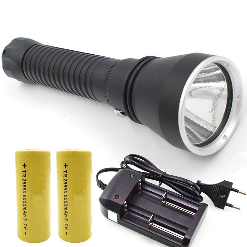 

Z20D88 Diving Led Flashlight 5000LM Lamp XM-L2 EasyWhite LED Stepless Dimming Underwater Under Water 150m IPX8 Torch