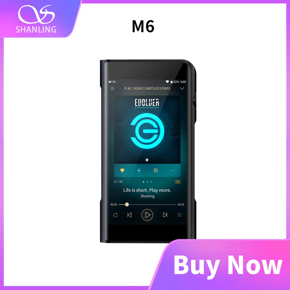 SHANLING-reproductor de música M6, dispositivo de música portátil HD, MP3, 32bit/768Khz, DSD256, HiFi, AK4495SEQ, Android, Wifi, sin pérdidas