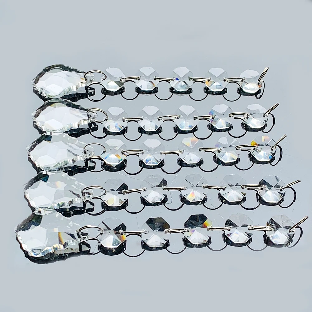 Maple Leaf Crystal Bead Pendants Glass Crystals Prisms Chandelier Lamp Parts Hanging Ornament Party Wedding Decor crystal beads chandelier crystal drops 5PCS/lot 140mm