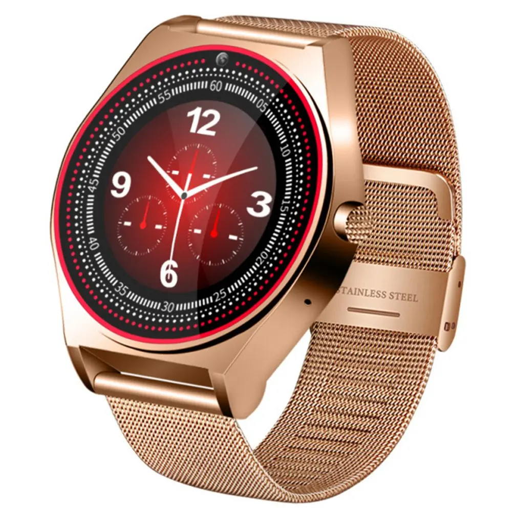 Gold N9 модные часы Smart Watch Для мужчин Поддержка сим-карты с Камера Шагомер Bluetooth 3,0 трекер сна Smartwatch для IOS и Android телефон - Цвет: Gold